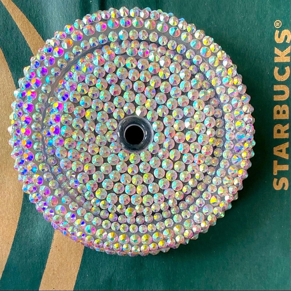 STARBUCKS 🧜‍♀️ Custom Blinged Iridescent Lid